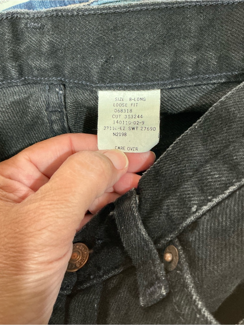 💙 Gap Women’s Black Denim Jeans Loose Fit - 8/29 Long (01229) - Picture 3 of 6